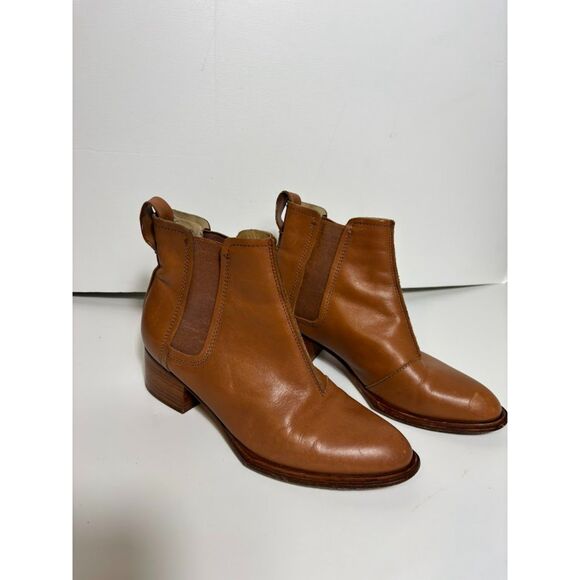 Rag & Bone Boots Women's 38.5 sz 8.5 Brown Tan Walker II Ankle Bootie Leather - Picture 2 of 4